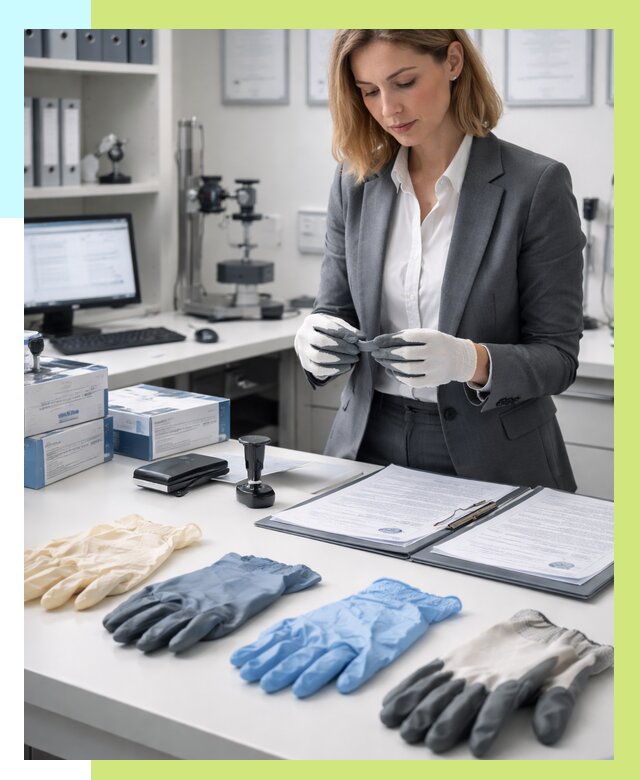 Сертификация перчаток в Ханты-Мансийске от 8678 р. | Алешин-Хнт