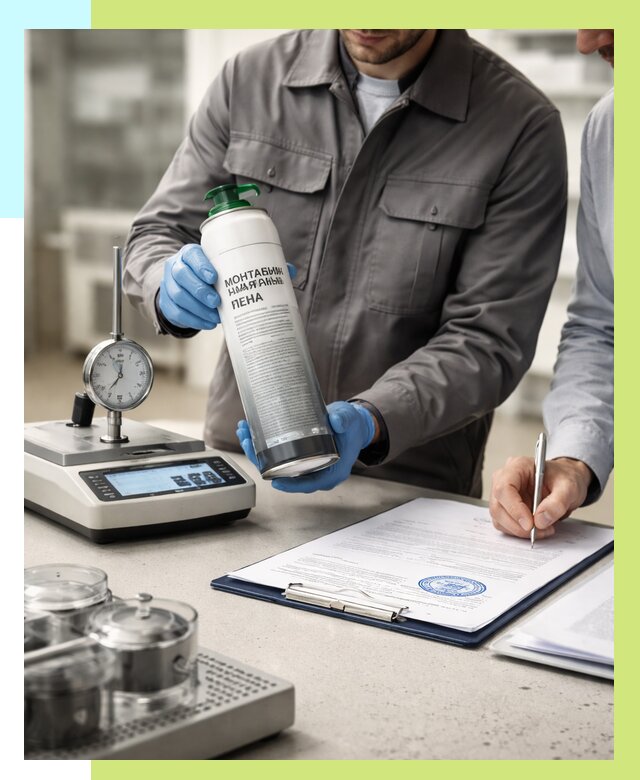 Сертификация монтажной пены в Ханты-Мансийске от 15314 р. | Алешин-Хнт