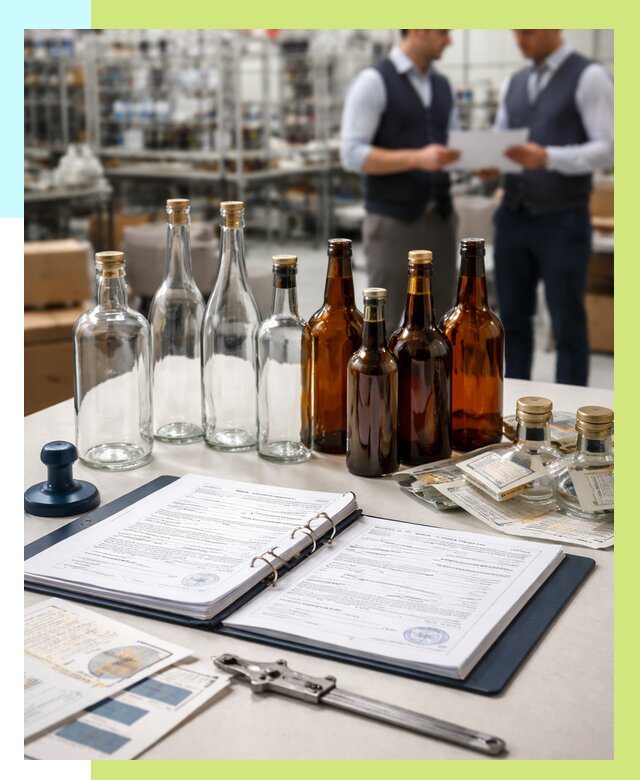 Сертификация стеклянных бутылок в Ханты-Мансийске от 25523 р. | Алешин-Хнт