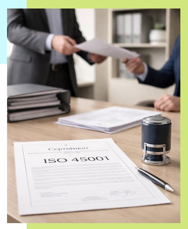 Сертификат ISO 45001 в Ханты-Мансийске под ключ от 45941 р. | Алешин-Хнт